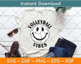 Funny Volleyball shirts Mom Volleyball Vibes Smile Face Meme Svg Png Dxf Cutting File