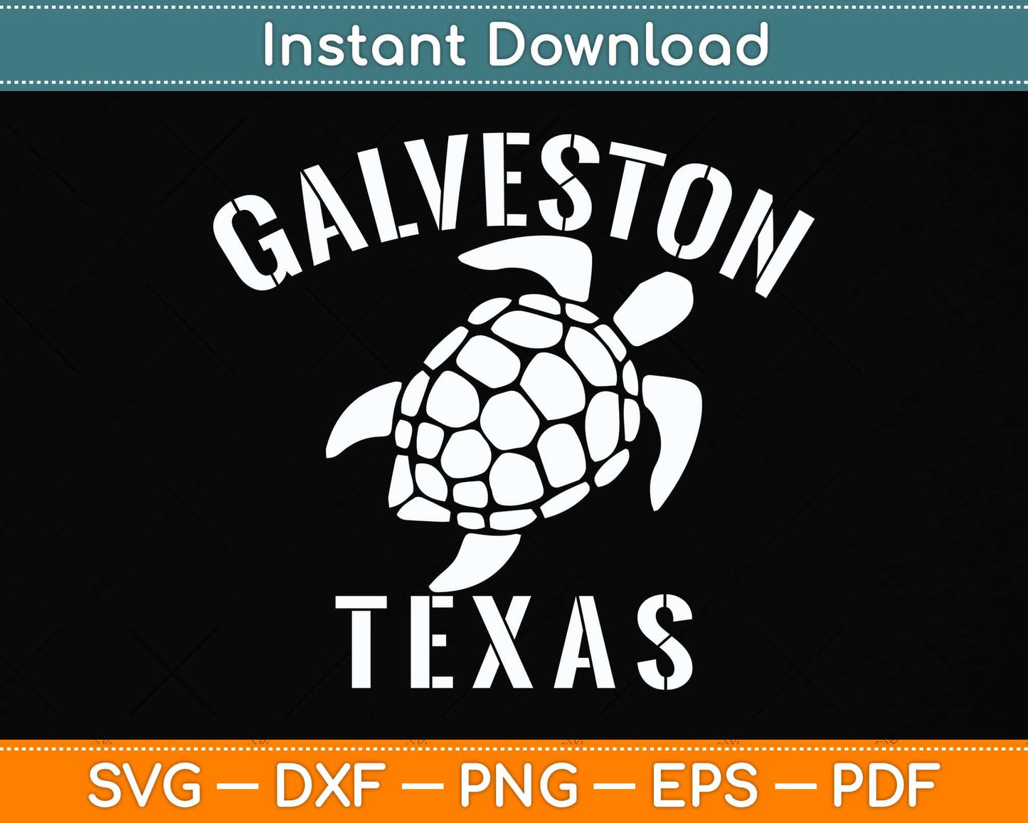 Galveston TX Beach Tribal Turtle Svg Png Dxf Digital Cutting File