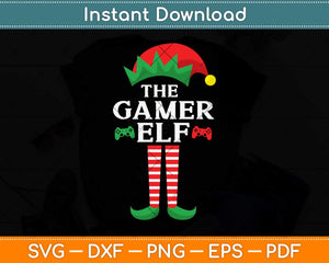 Gamer Elf Family Matching Christmas Group Svg Png Dxf Digital Cutting File