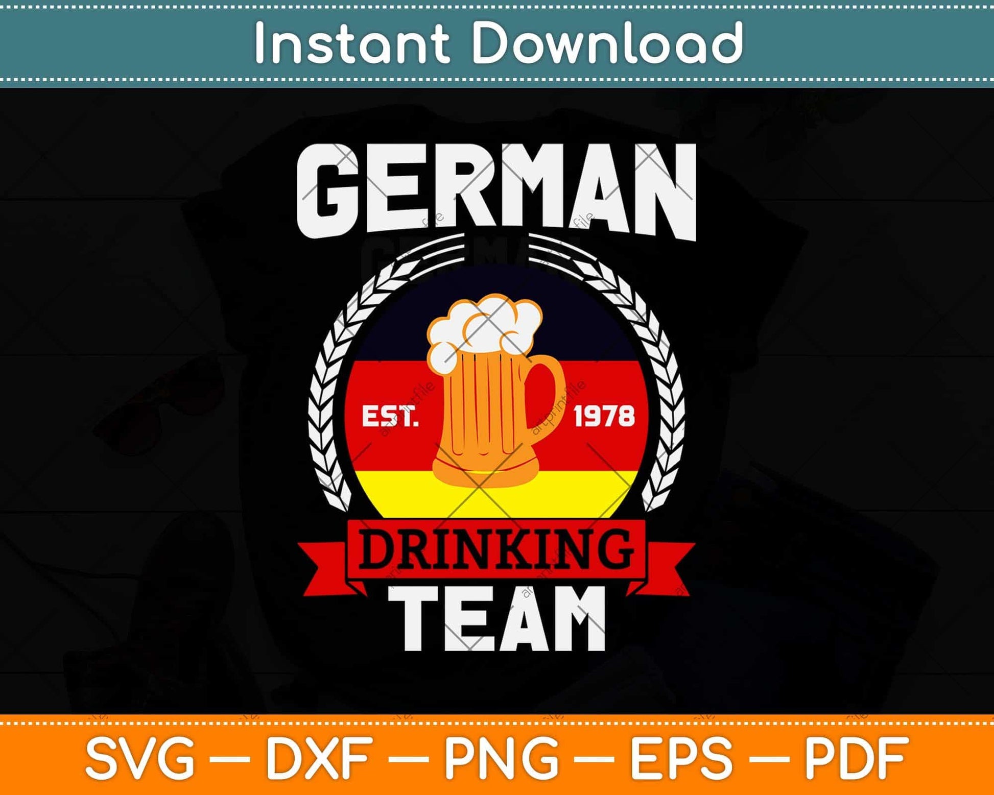 German Drinking Team Germany Flag Funny Oktoberfest Gift Svg Design