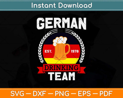 German Drinking Team Germany Flag Funny Oktoberfest Gift Svg Design