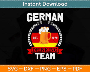 German Drinking Team Germany Flag Funny Oktoberfest Gift Svg Design