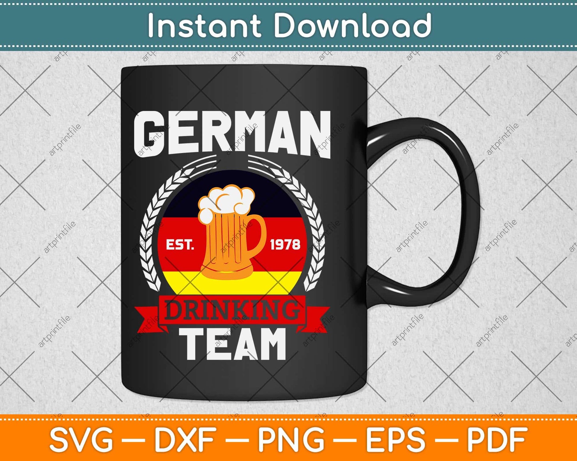German Drinking Team Germany Flag Funny Oktoberfest Gift Svg Design