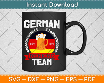 German Drinking Team Germany Flag Funny Oktoberfest Gift Svg Design