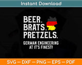 German Engineering Beer Brats Pretzels Oktoberfest Svg Design