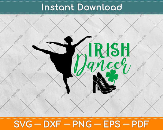 Girl Irish Dance St. Patricks Day Svg Design Cricut Printable Cutting Files