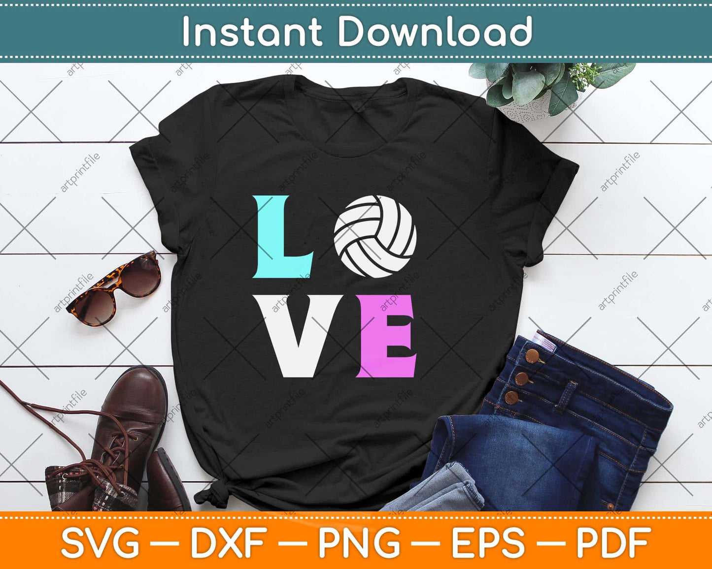 Girls Love Volleyball Best Fun Birthday Gift Svg Design Cricut Printable Cutting File