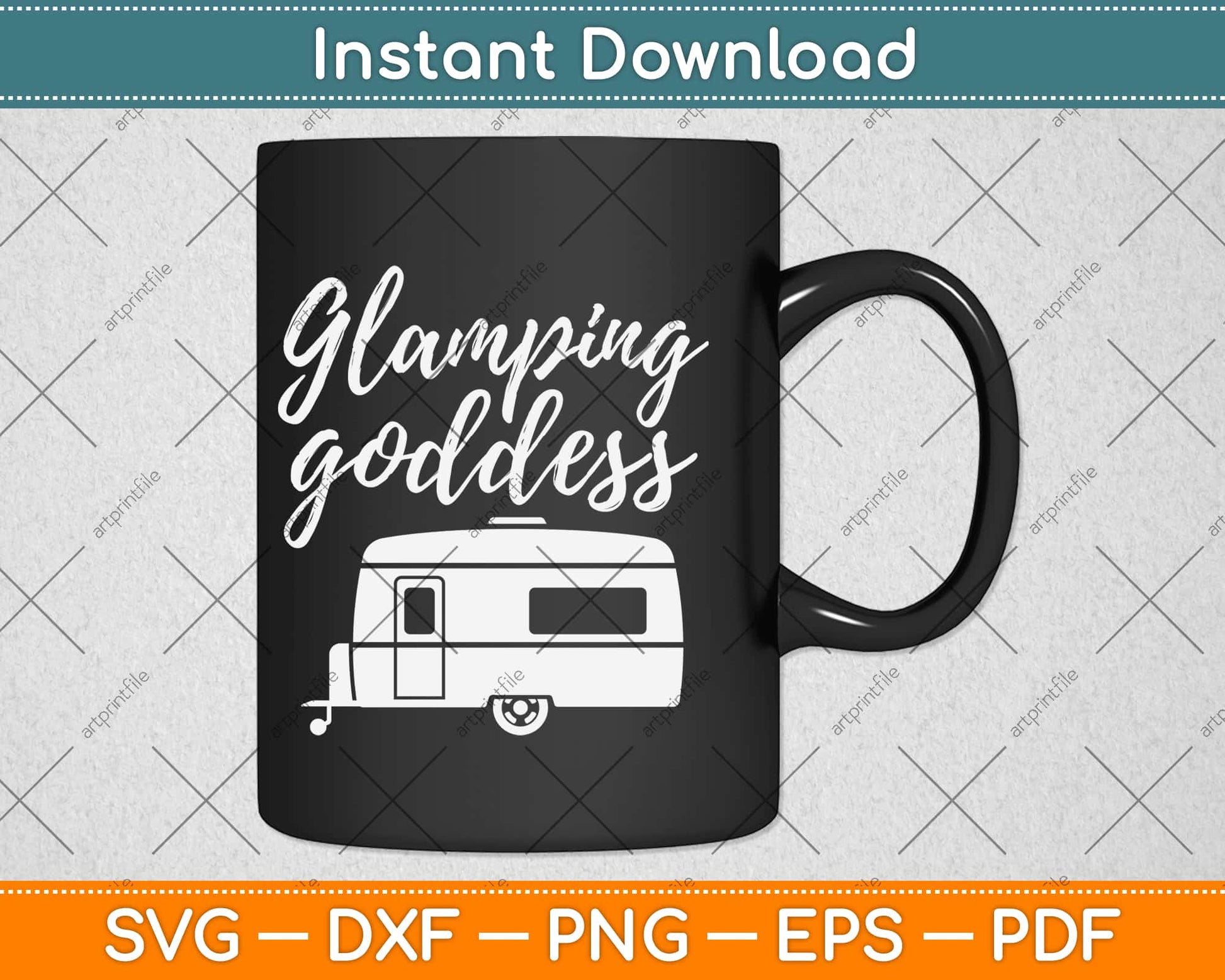Glamping Goddess Camping Svg Design Cricut Printable Cutting Files
