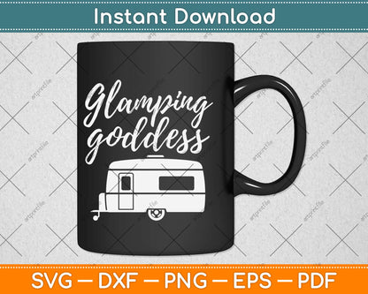 Glamping Goddess Camping Svg Design Cricut Printable Cutting Files