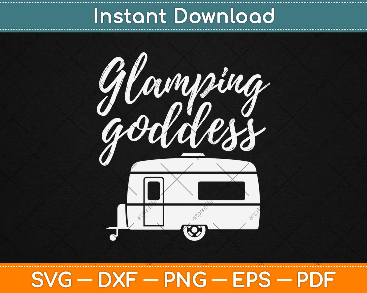Glamping Goddess Camping Svg Design Cricut Printable Cutting Files