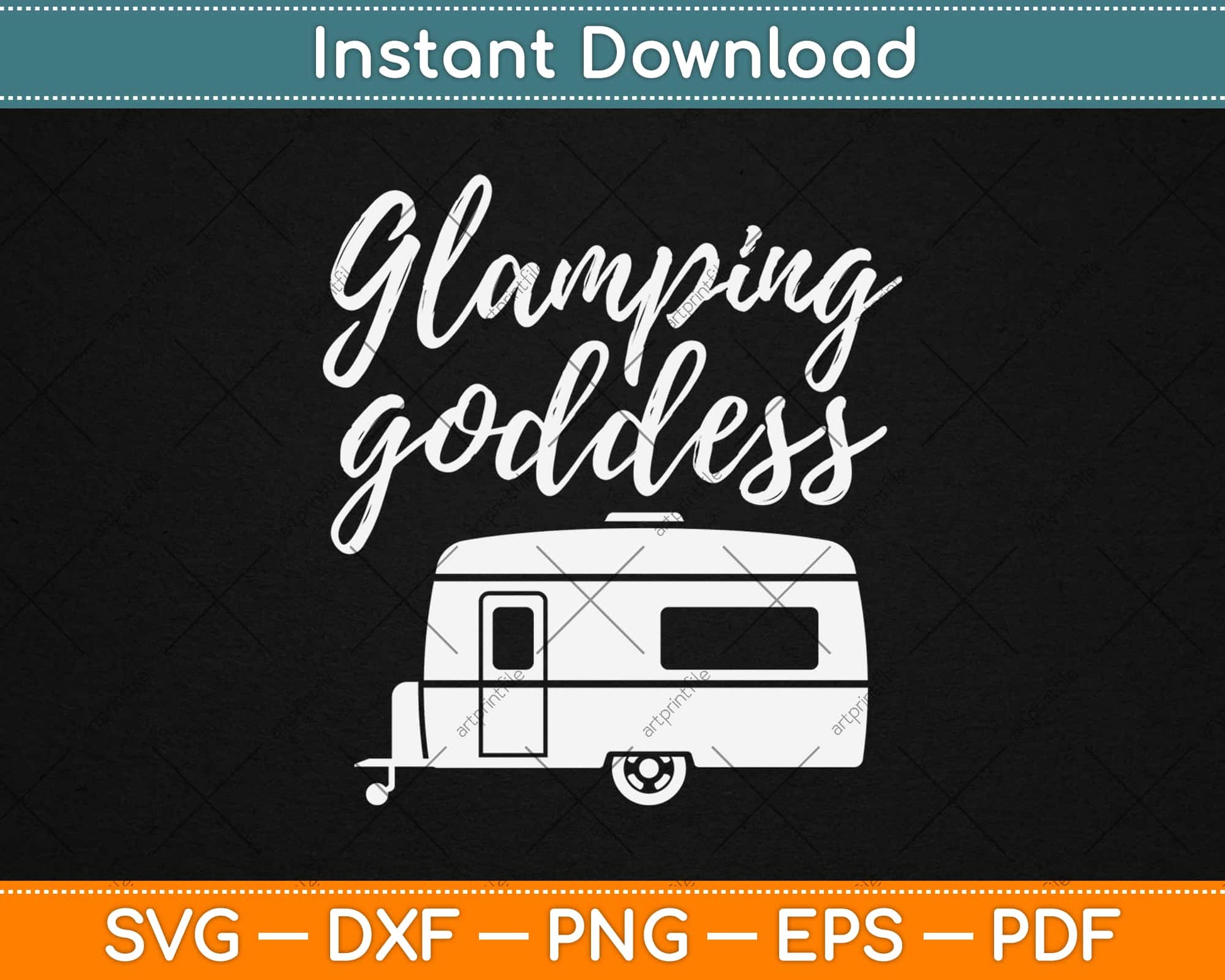 Glamping Goddess Camping Svg Design Cricut Printable Cutting Files