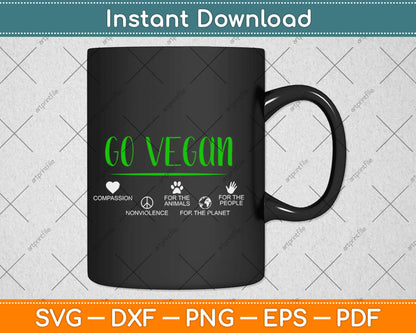 Go Vegan For The Planet Svg Design Cricut Printable Cutting Files