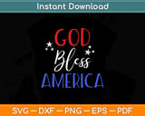 God Bless America Svg Png Dxf Digital Cutting File