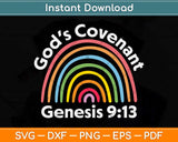 God's Covenant Genesis 9:13 Rainbow Svg Png Dxf Digital Cutting File