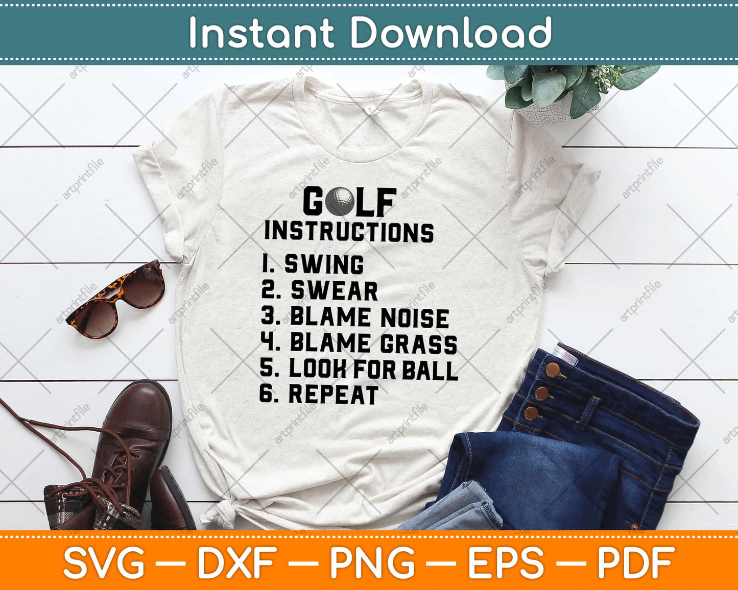 Golf Instructions Best Funny Golf Svg Design Cricut Printable Cutting Files