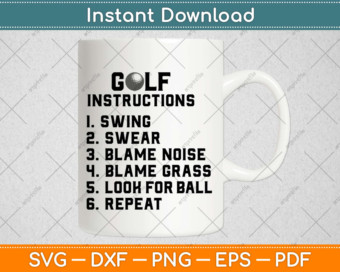 Golf Instructions Best Funny Golf Svg Design Cricut Printable Cutting Files