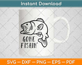 Gone Fishin' Country Boy Girl Svg Design Cricut Printable Cutting Files