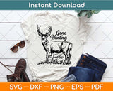 Gone Hunting Deer Retro Vintage Hunter Svg Design Cricut Printable Cutting Files