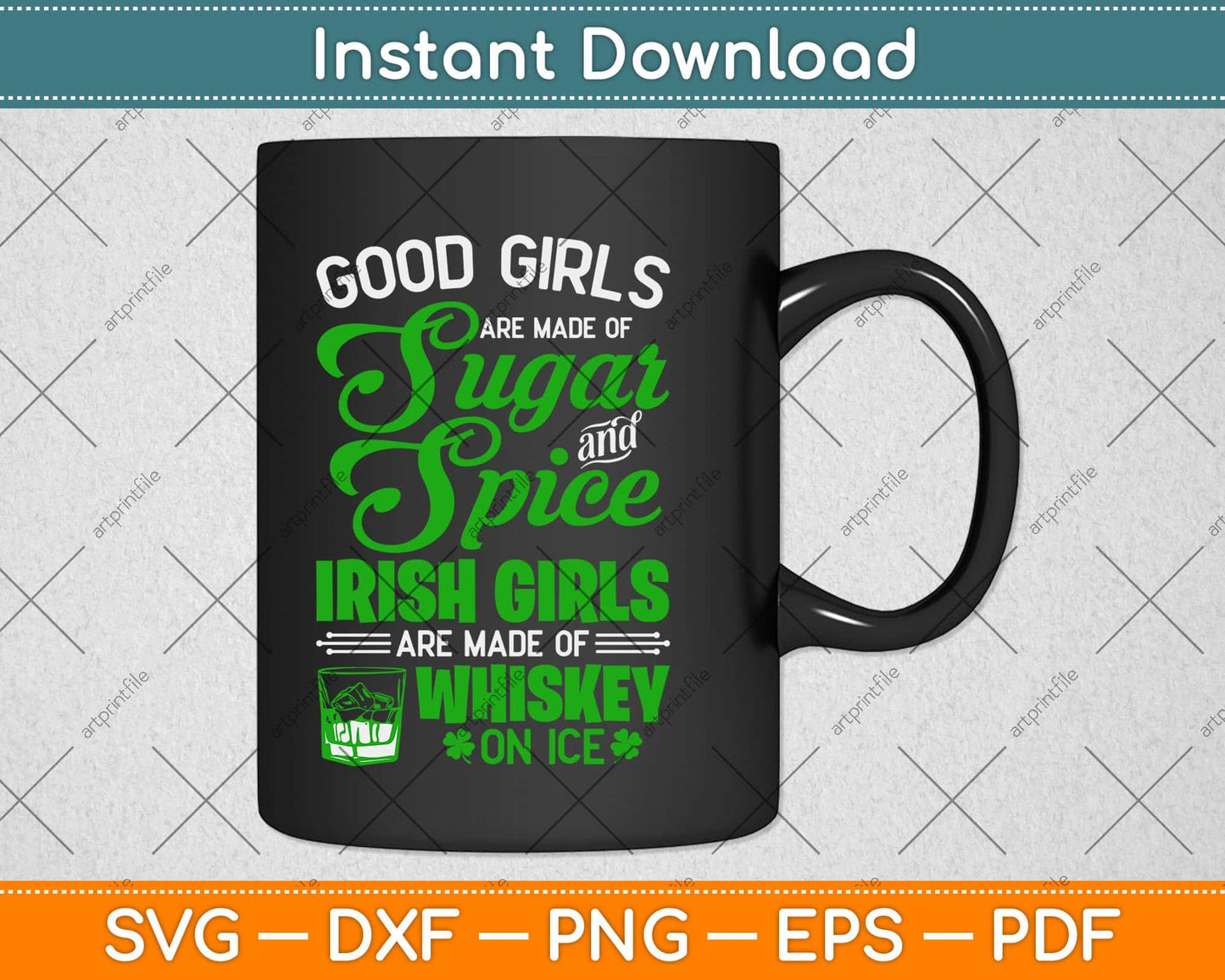 Good Girls And Irish Girls St Patricks Day Women Drinking Svg Design