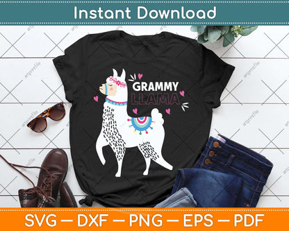 Grammy Llama Mother's Wife Family Svg Png Dxf Digital Cutting File