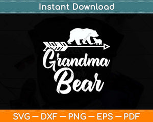 Grandma Bear Mother's Father's Day Svg Png Dxf Digital Cutting File