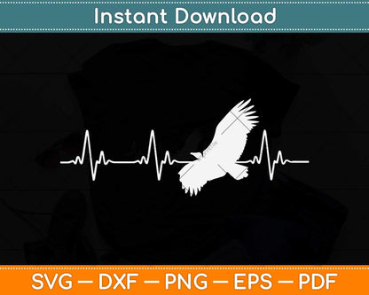 Great Vulture Heartbeat Design Scavenger Animal Love Svg Png Dxf Digital Cutting File
