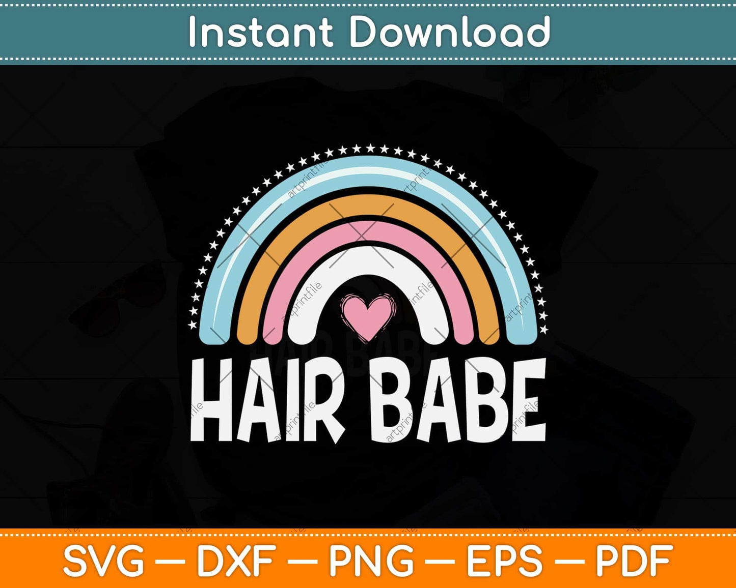 Hair Babe Retro Hair Lover Hair Stylist Hairdresser Svg Png Dxf Digital Cutting File