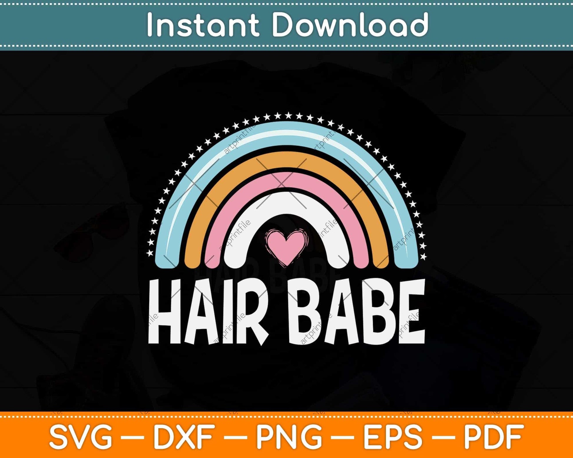 Hair Babe Retro Hair Lover Hair Stylist Hairdresser Svg Png Dxf Digital Cutting File