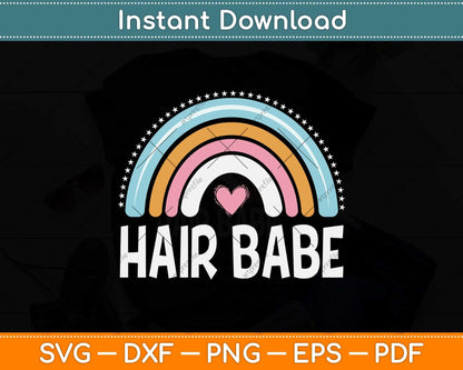 Hair Babe Retro Hair Lover Hair Stylist Hairdresser Svg Png Dxf Digital Cutting File