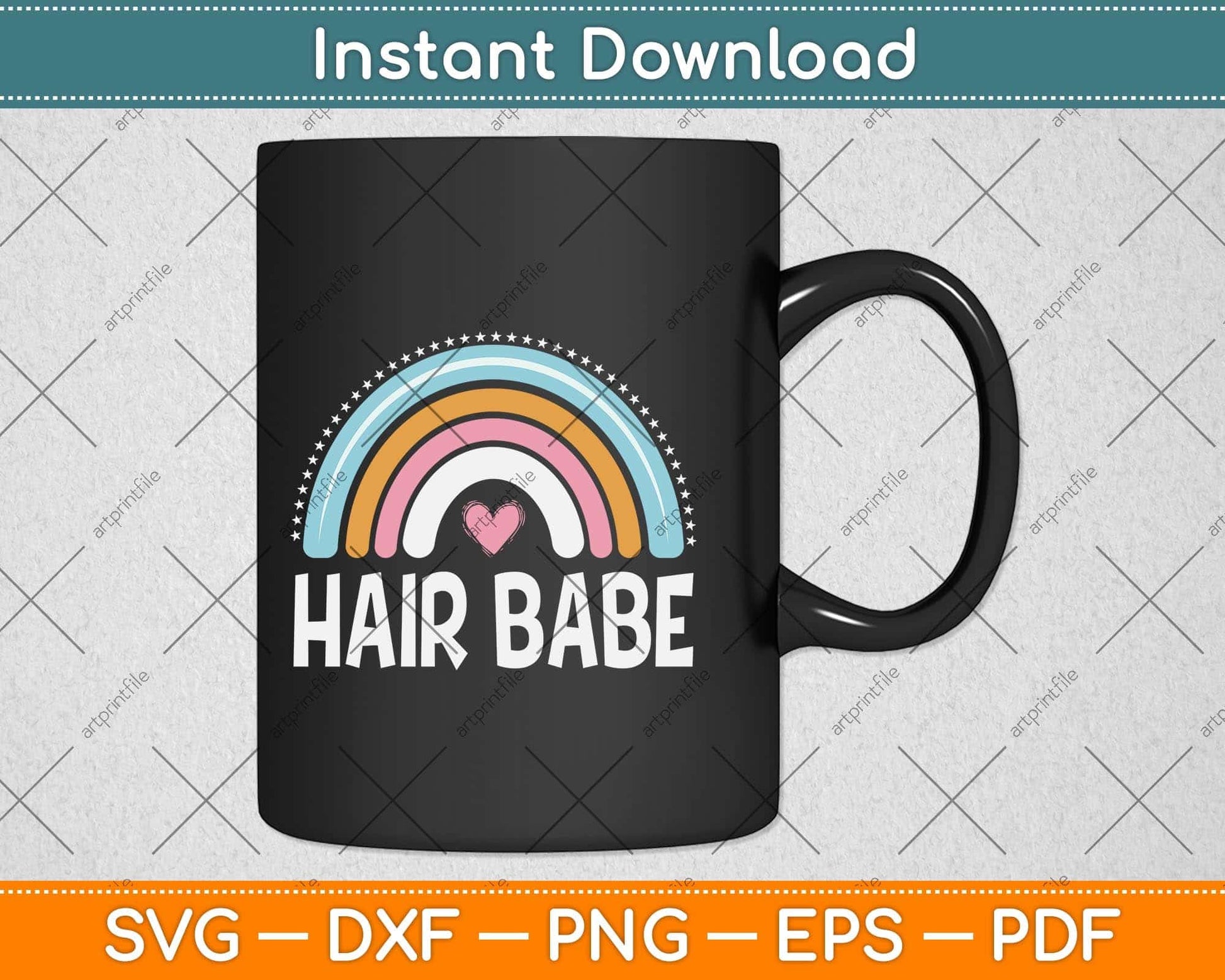 Hair Babe Retro Hair Lover Hair Stylist Hairdresser Svg Png Dxf Digital Cutting File