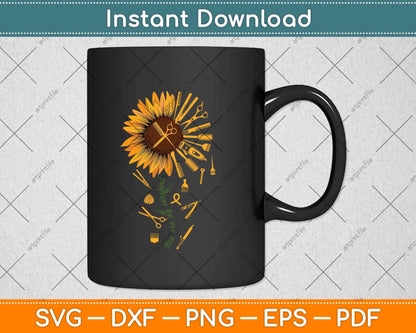 Hair Stylist Hair Dresser Barber You're Sunshine Sunflower Svg Png Dxf Cutting File