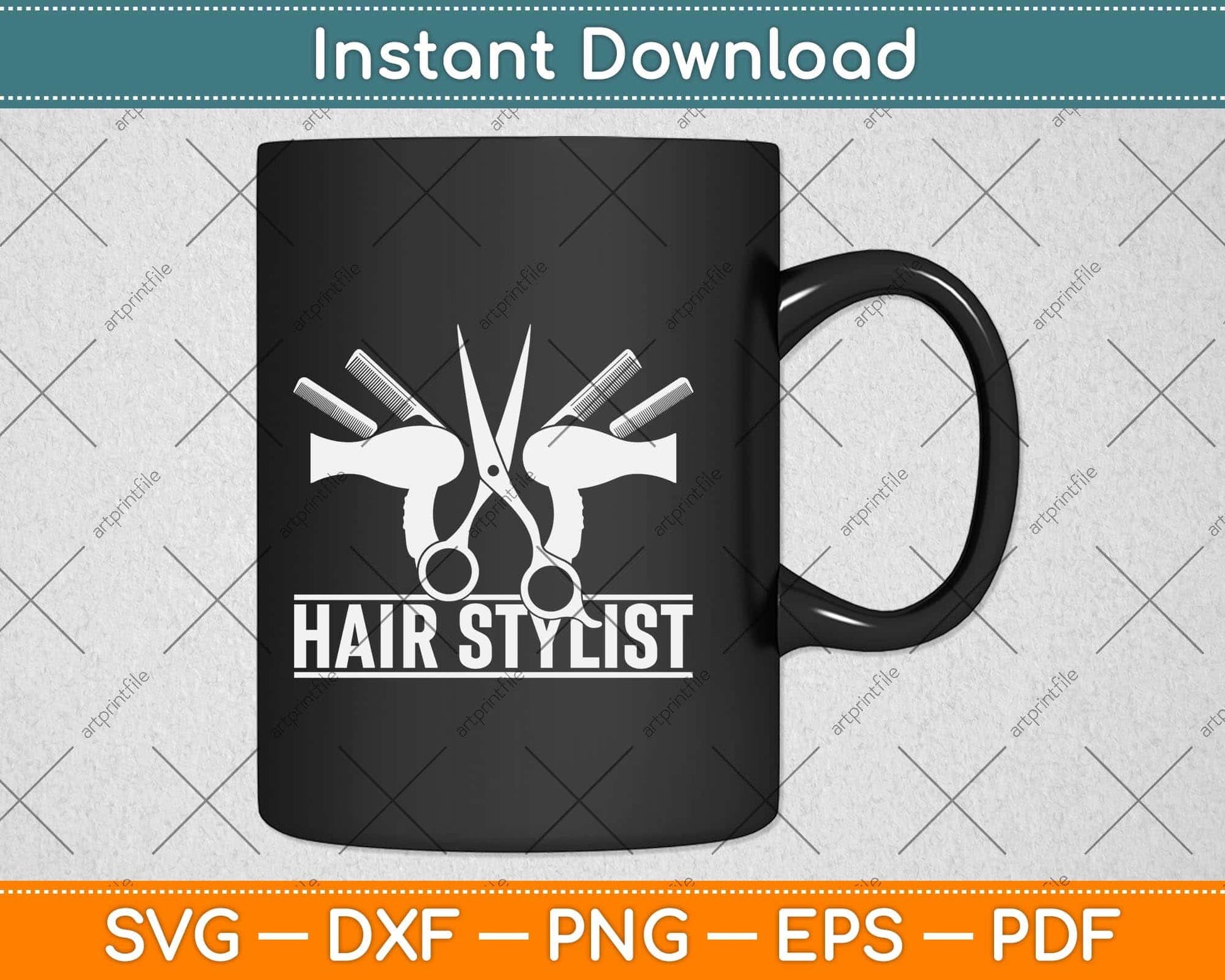 Hair Stylist Hairstylist Svg Png Dxf Digital Cutting File