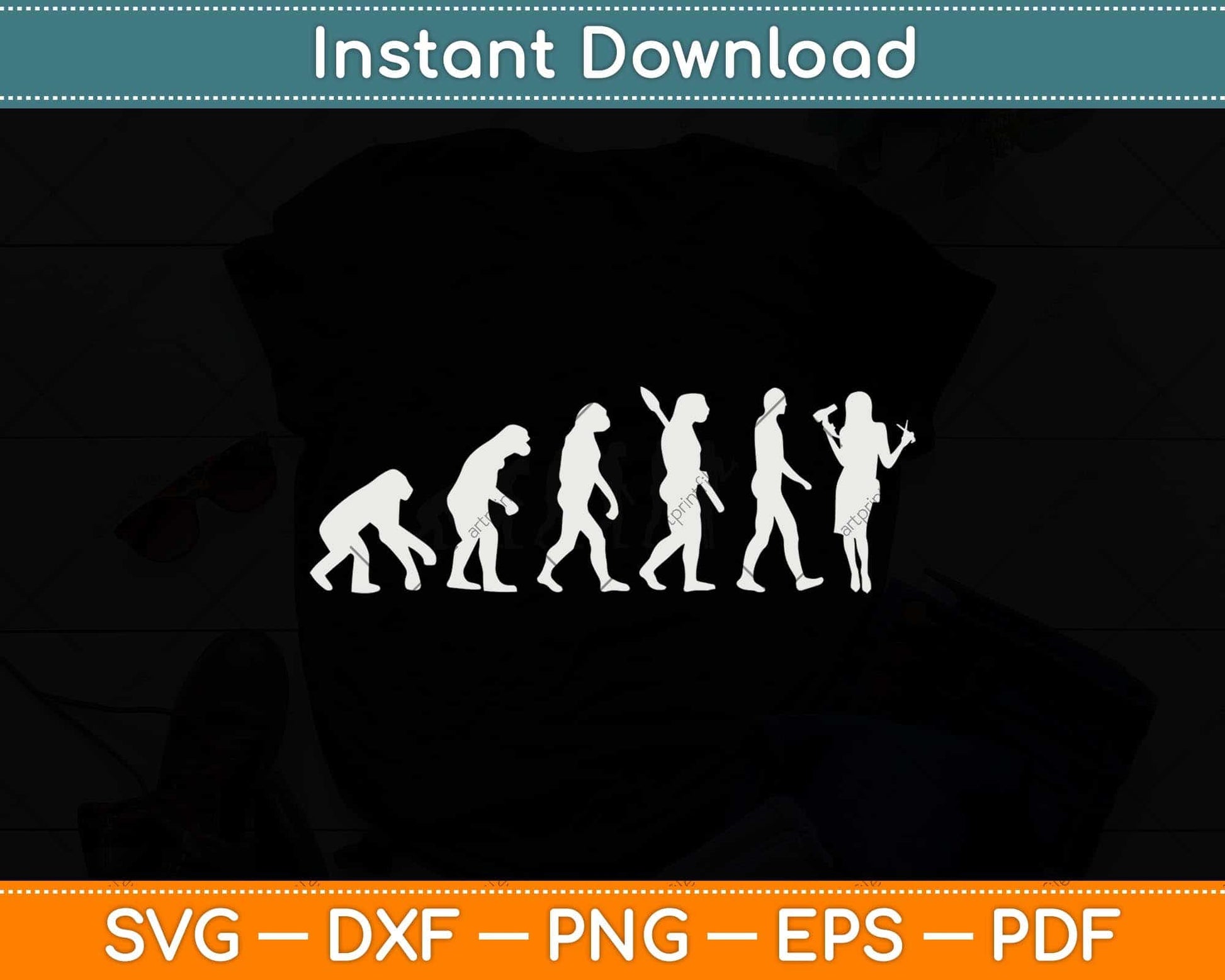 Hairdresser Gift Idea Hair Stylist Evolution Hairstylist Svg Png Dxf Digital Cutting File