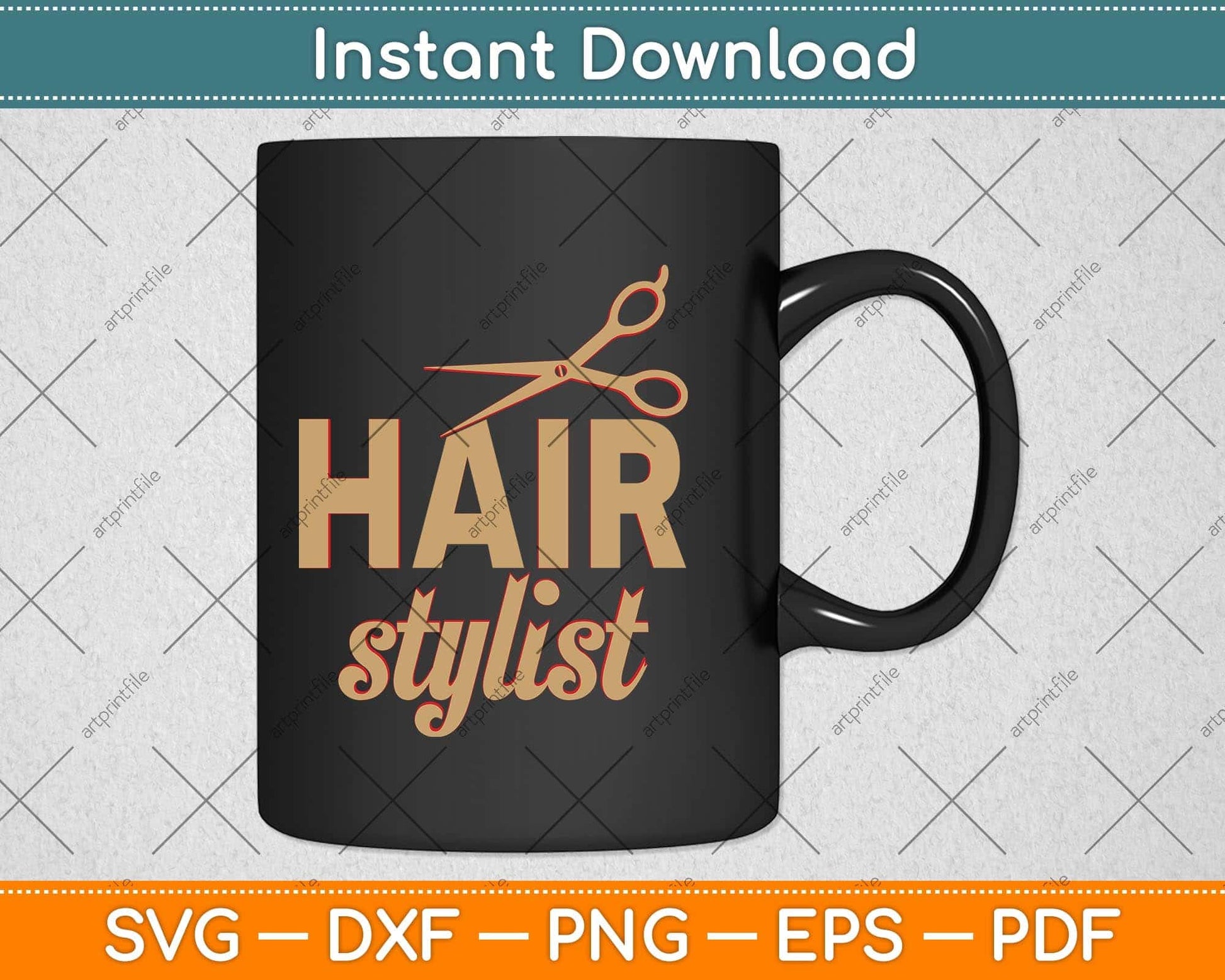 Hairdresser Scissors Hair Salon Hair Stylist Hairstylist Svg Png Dxf Digital Cutting File