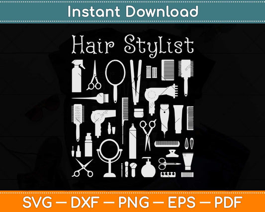 Hairdresser Stylist Hairstyle Hair Salon Hairstylist Svg Png Dxf Digital Cutting File