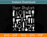 Hairdresser Stylist Hairstyle Hair Salon Hairstylist Svg Png Dxf Digital Cutting File