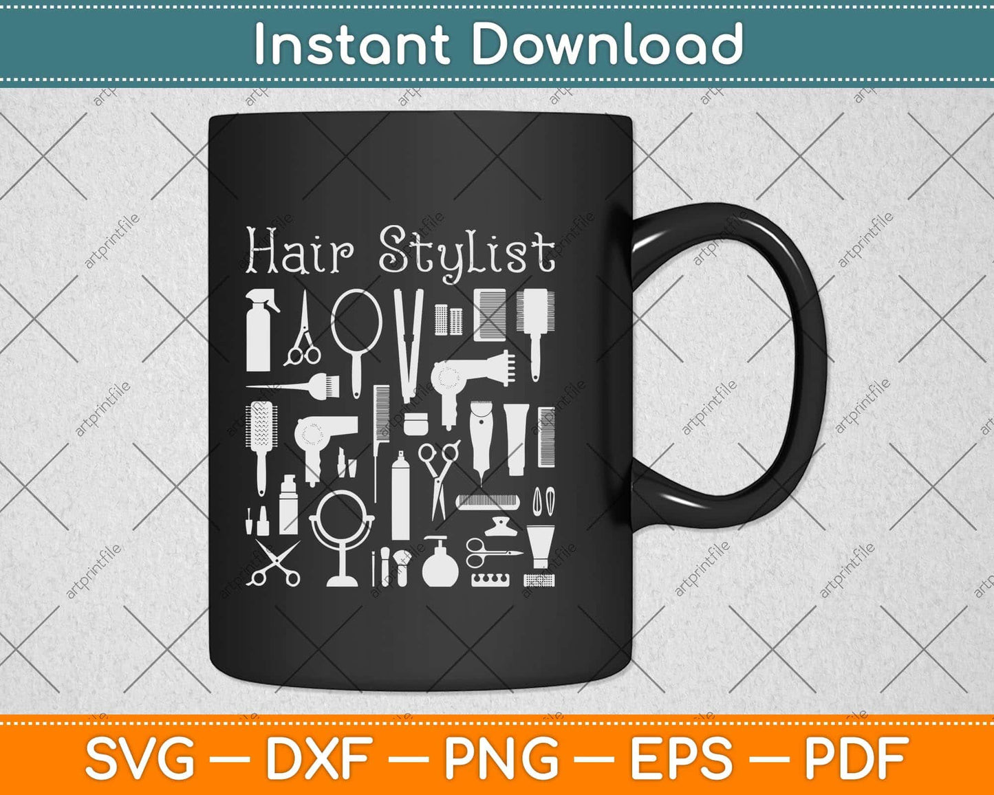 Hairdresser Stylist Hairstyle Hair Salon Hairstylist Svg Png Dxf Digital Cutting File