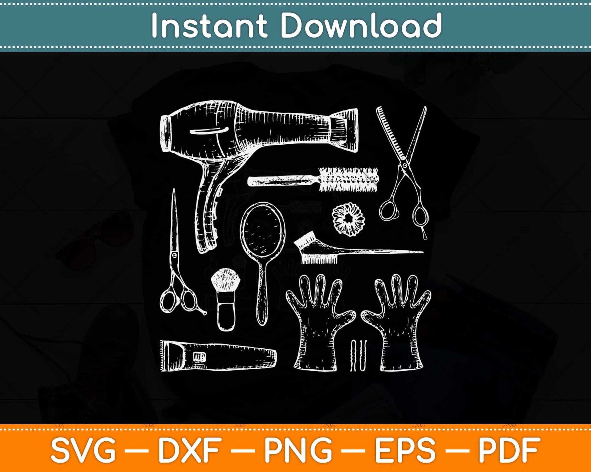 Hairstylist Hairdresser Svg Png Dxf Digital Cutting File