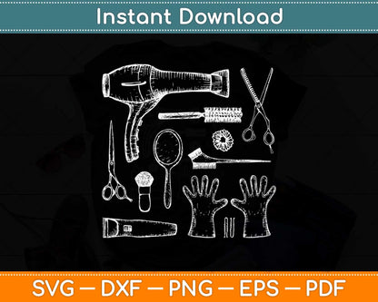 Hairstylist Hairdresser Svg Png Dxf Digital Cutting File