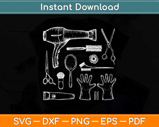 Hairstylist Hairdresser Svg Png Dxf Digital Cutting File