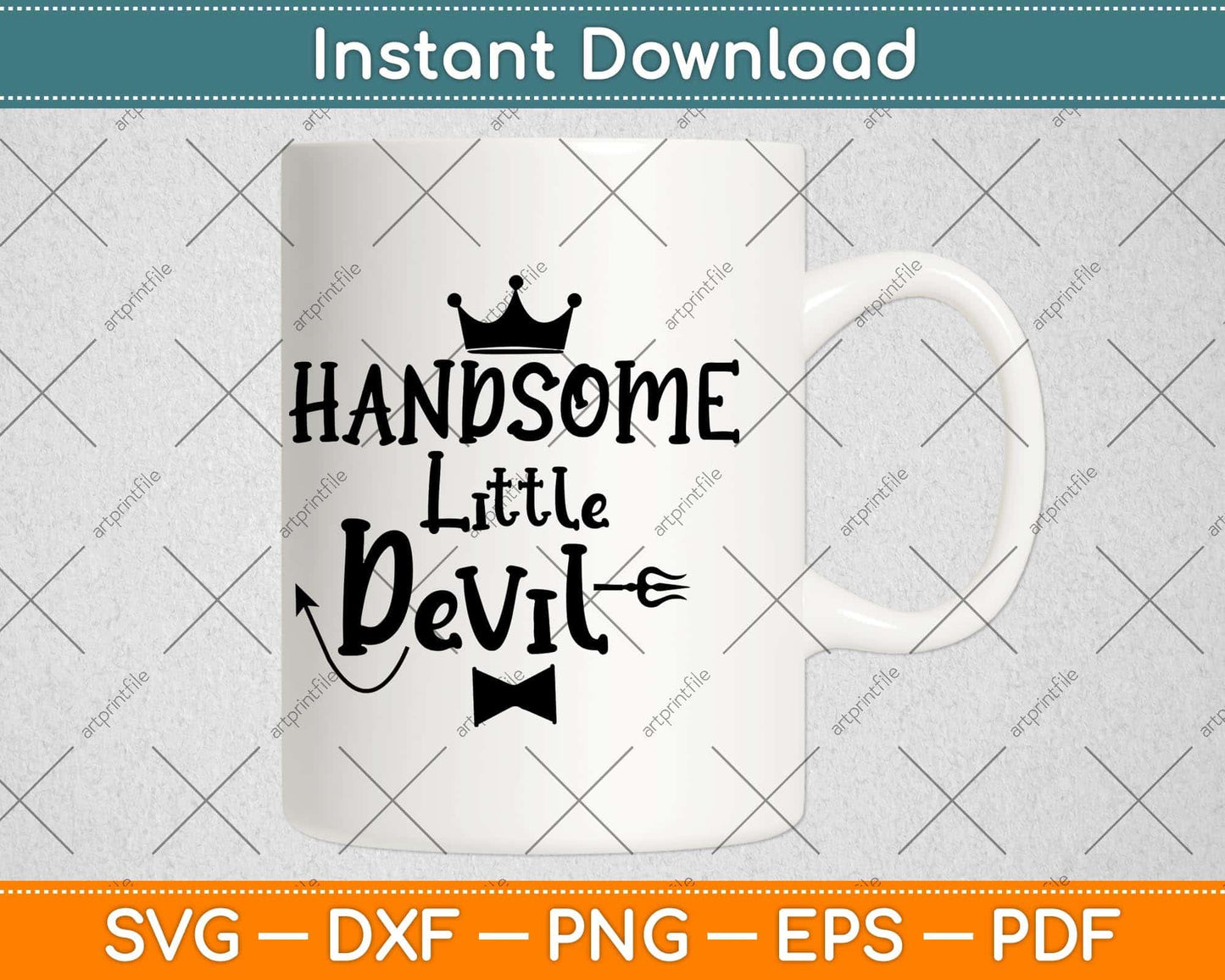 Handsome Little Devil Halloween Svg Png Dxf Digital Cutting File