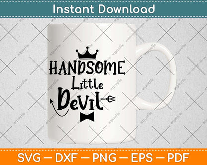 Handsome Little Devil Halloween Svg Png Dxf Digital Cutting File
