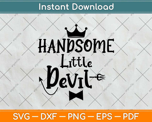 Handsome Little Devil Halloween Svg Png Dxf Digital Cutting File