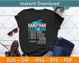 Handyman Hourly Rate Humor Carpenter Funny Handyman Svg Png Dxf Cutting File