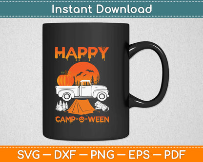 Happy Camp-o-ween Funny Camping Halloween Svg Design Cricut Cutting Files