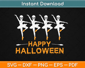 Happy Halloween Dancing Ballet Svg Design Cricut Printable Cutting Files