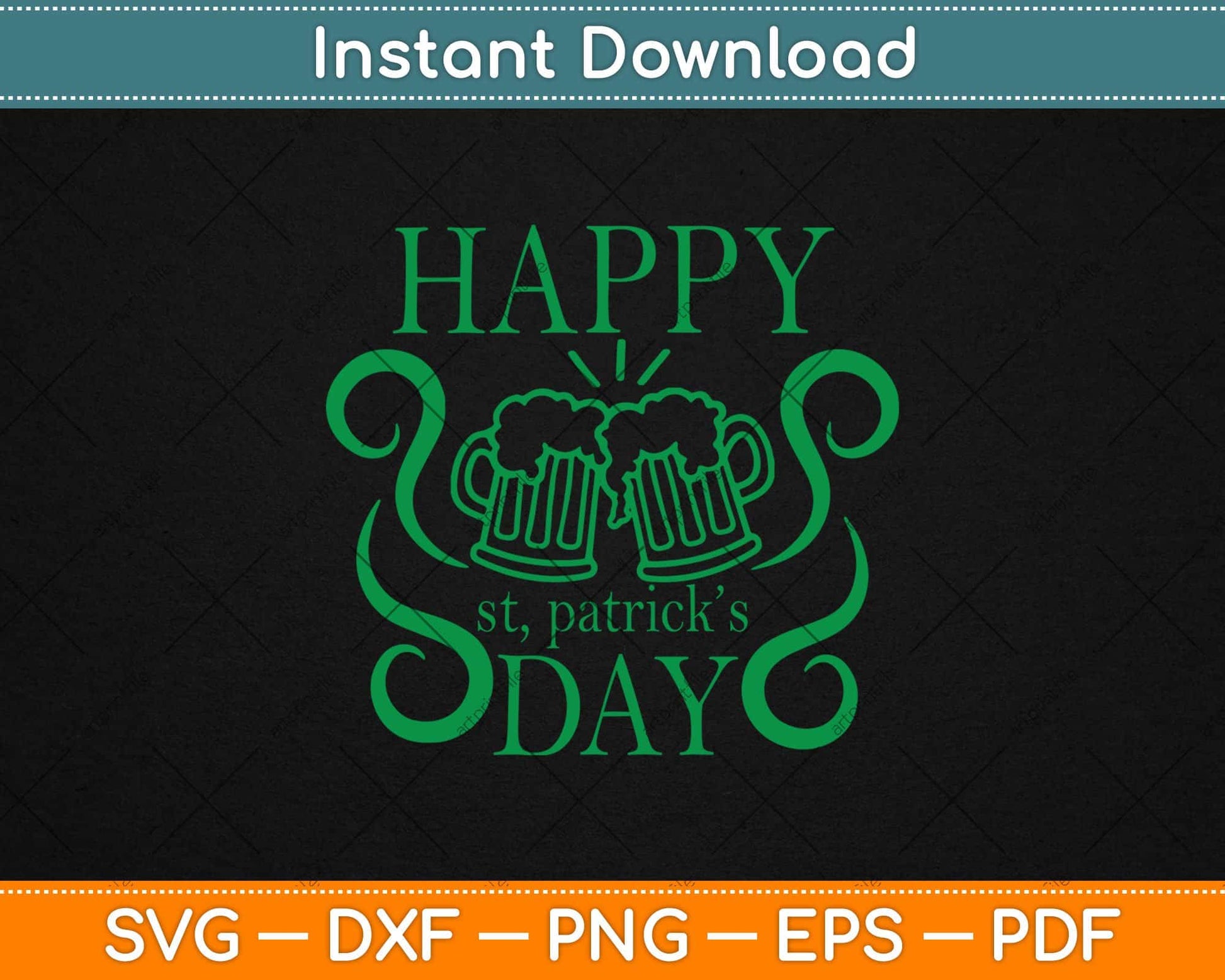 Happy St Patrick’s Day Svg Design Cricut Printable Cutting Files