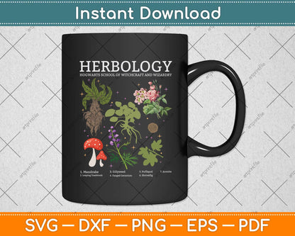 Herbology Plants Svg Png Dxf Digital Cutting File