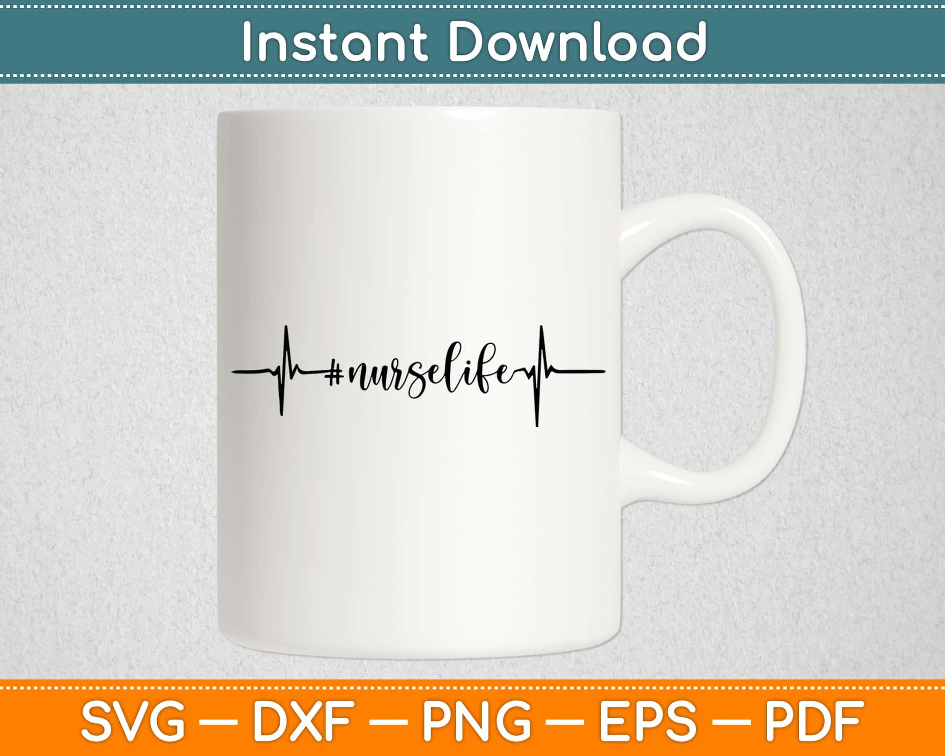 Hashtag Nurse Life Svg Design Cricut Printable Cutting Files