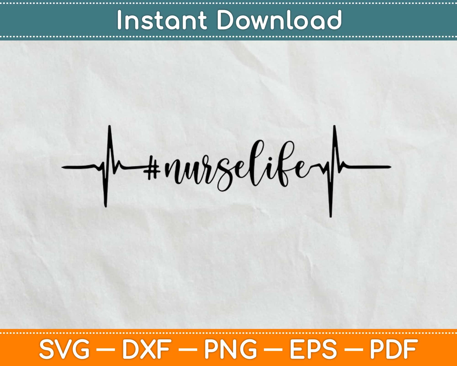 Hashtag Nurse Life Svg Design Cricut Printable Cutting Files